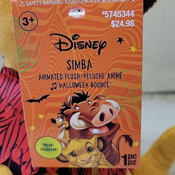 DISNEY 9.5-in Musical The Lion King SIMBA Animated Plush - Picture 6 of 7